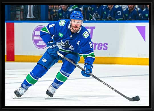Jonathan Tanner Miller 20" x 29" Framed Canvas Vancouver Canucks 31.5" x 22.5"